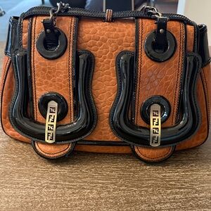 Fendi Tan and Black Shoulder Bag